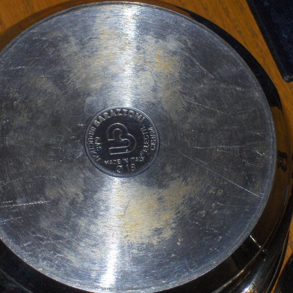 Barazzoni 2 Quart Pan Stainless Steel Induction Gas Electric Made in Italy - Picture 7 of 8